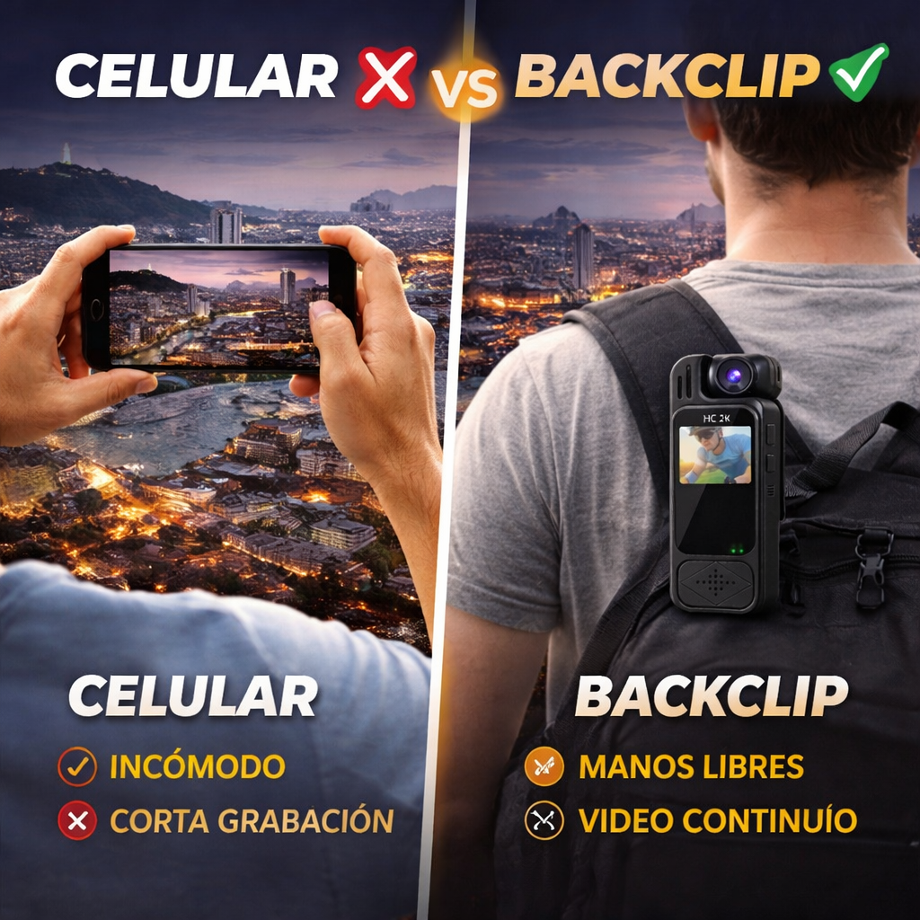 Camara Backclip - Graba en Cualquier Lugar de Forma Sencilla
