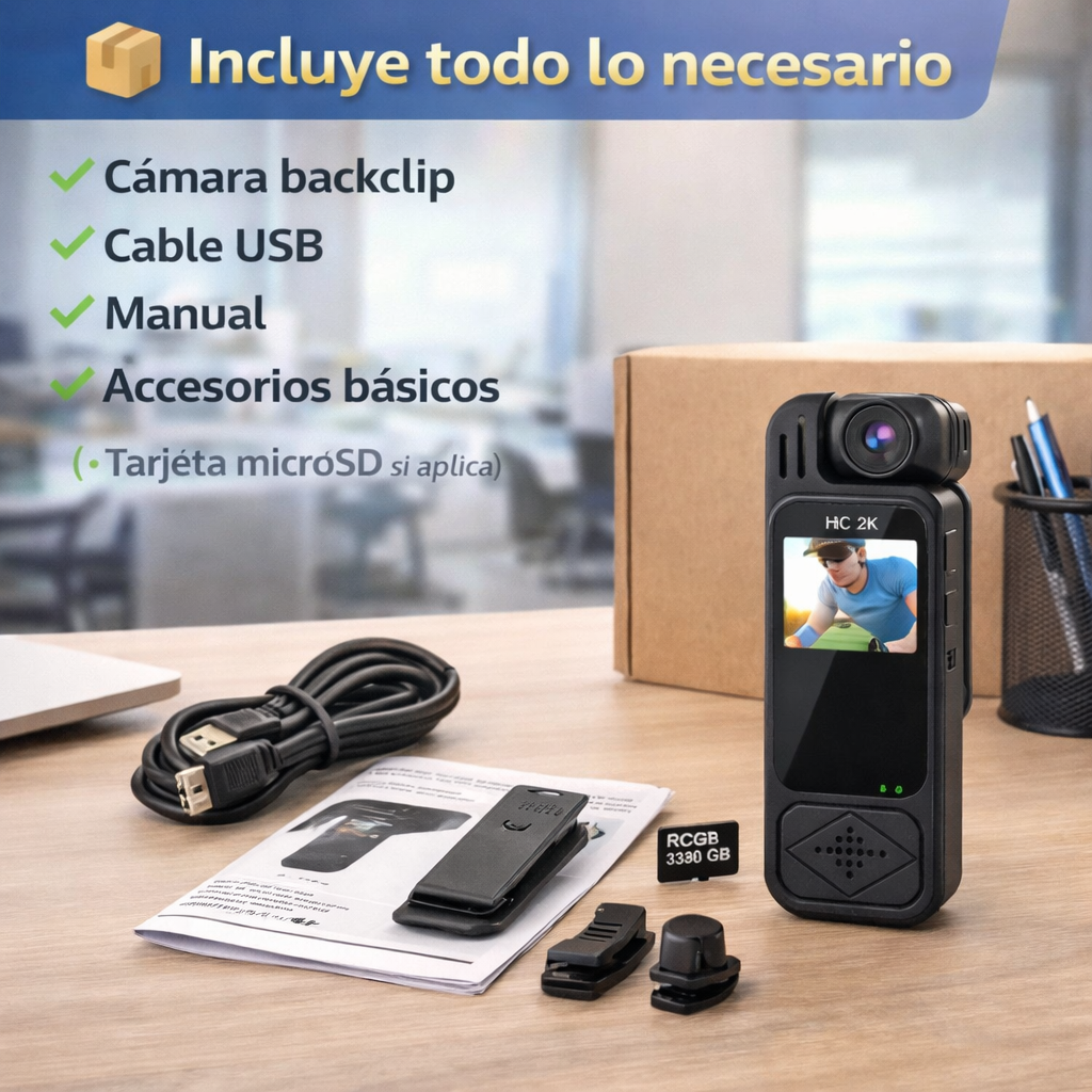 Camara Backclip - Graba en Cualquier Lugar de Forma Sencilla